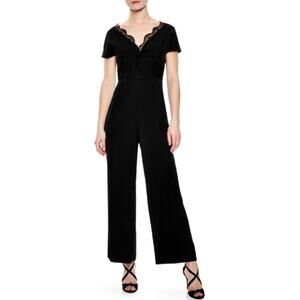 Sandro Edouarde Black Wide-Leg Jumpsuit